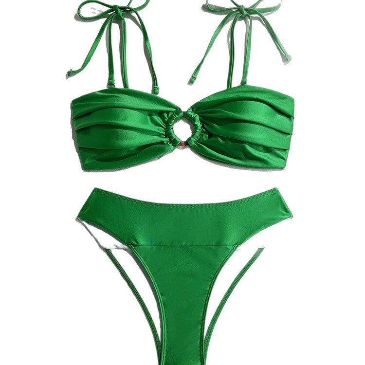 Ensemble de bikini triangle élégant pour femmes avec détails en volants R&B