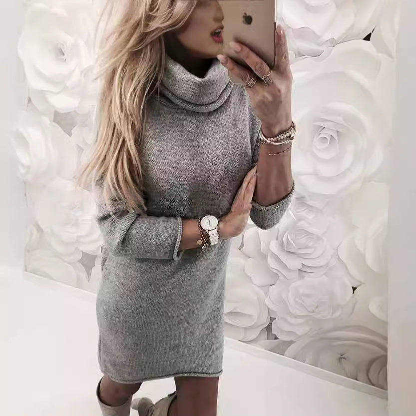 Robe Mini en Tricot Fin à Col Roulé pour Femmes de Echoarchiv