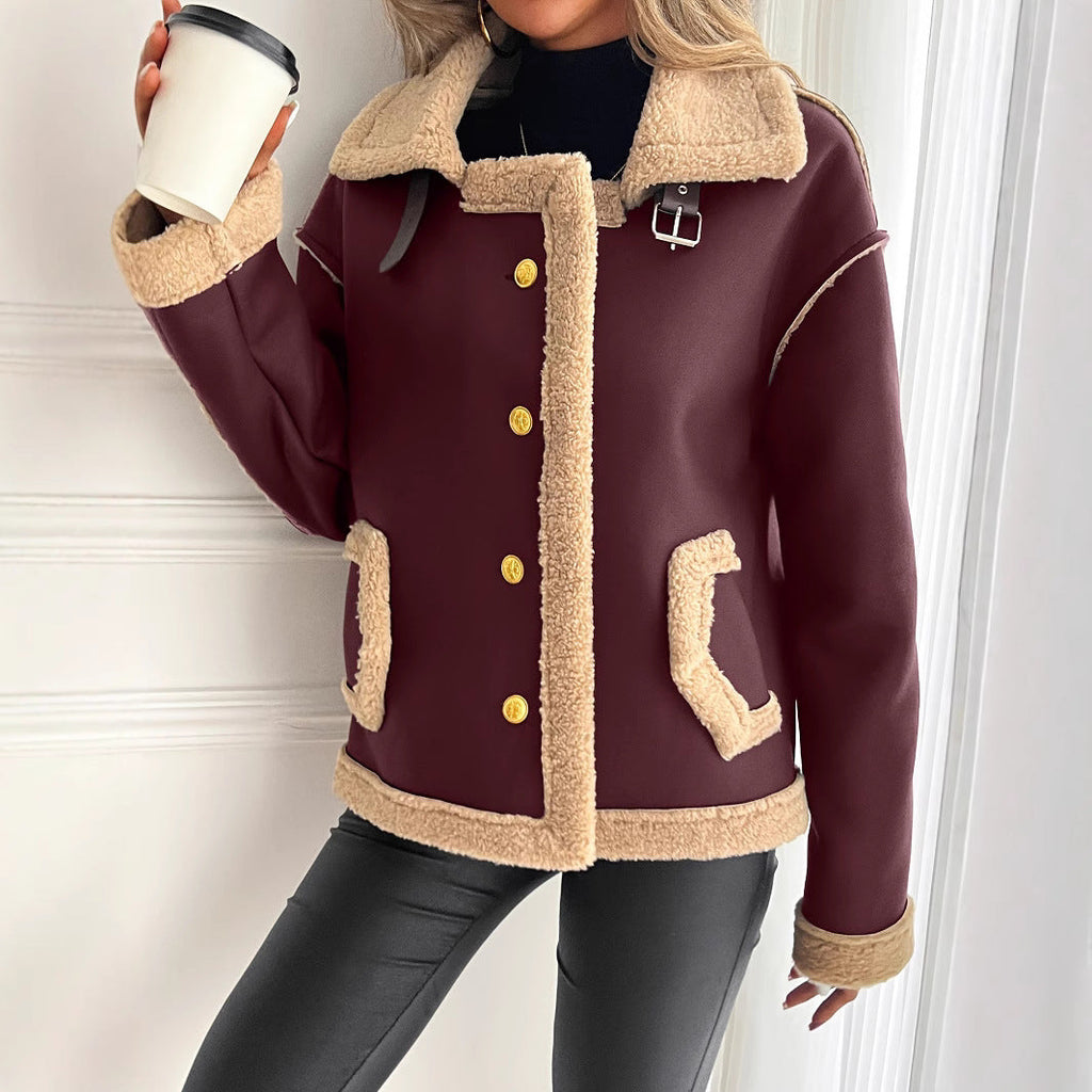 Veste en Teddy pour Femmes à la Mode
