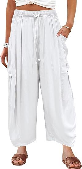 Pantalon en Lin Tendance pour Femmes