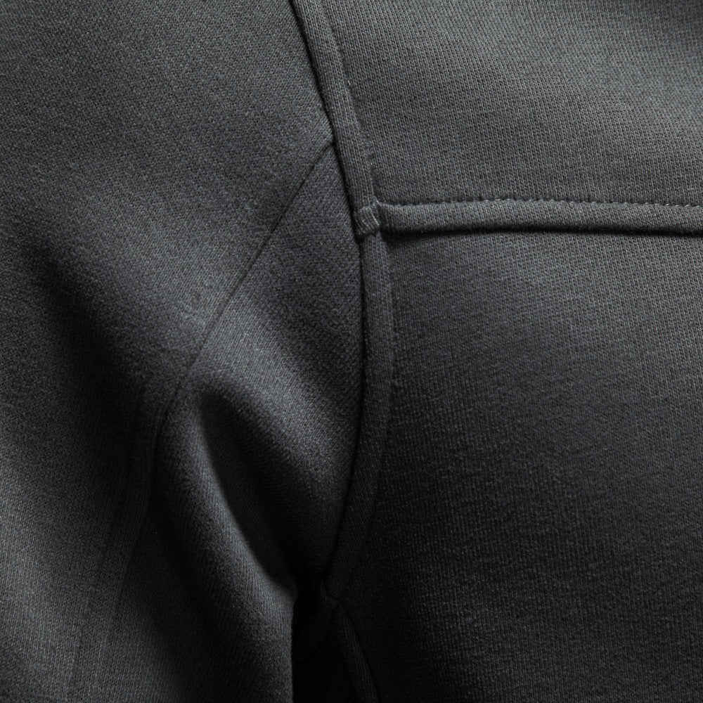Sweat-shirt pour hommes à col montant avec demi-zip et doublure en Thermofleece Echoarchiv