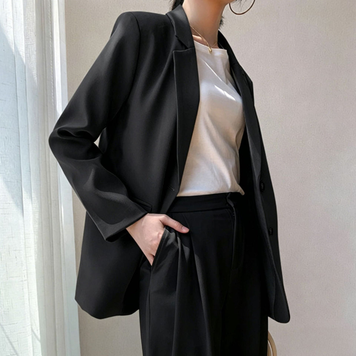 Blazer élégant et confortable pour femmes avec détails en perles