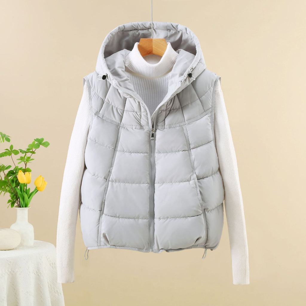 Gilet thermique léger matelassé pour femmes avec capuche ergonomique et ourlet ajustable Echo Archiv