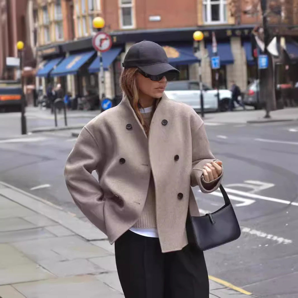 Veste en Laine Oversize Tendance pour Femmes