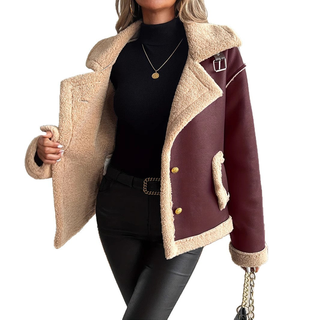 Veste en Teddy pour Femmes à la Mode