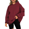 Sweat à capuche oversize pour femmes en tissu doux avec ourlet asymétrique, poche kangourou et épaule tombante Echo Archiv