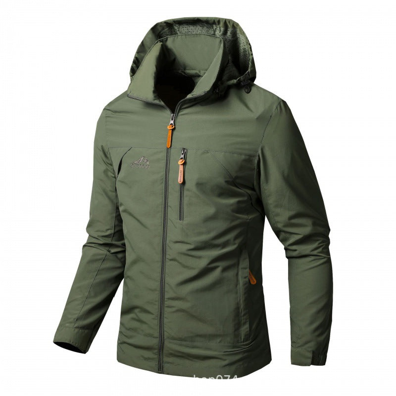 Veste softshell légère pour hommes, déperlant, avec capuche et fermeture éclair sécurisée Echo Archiv