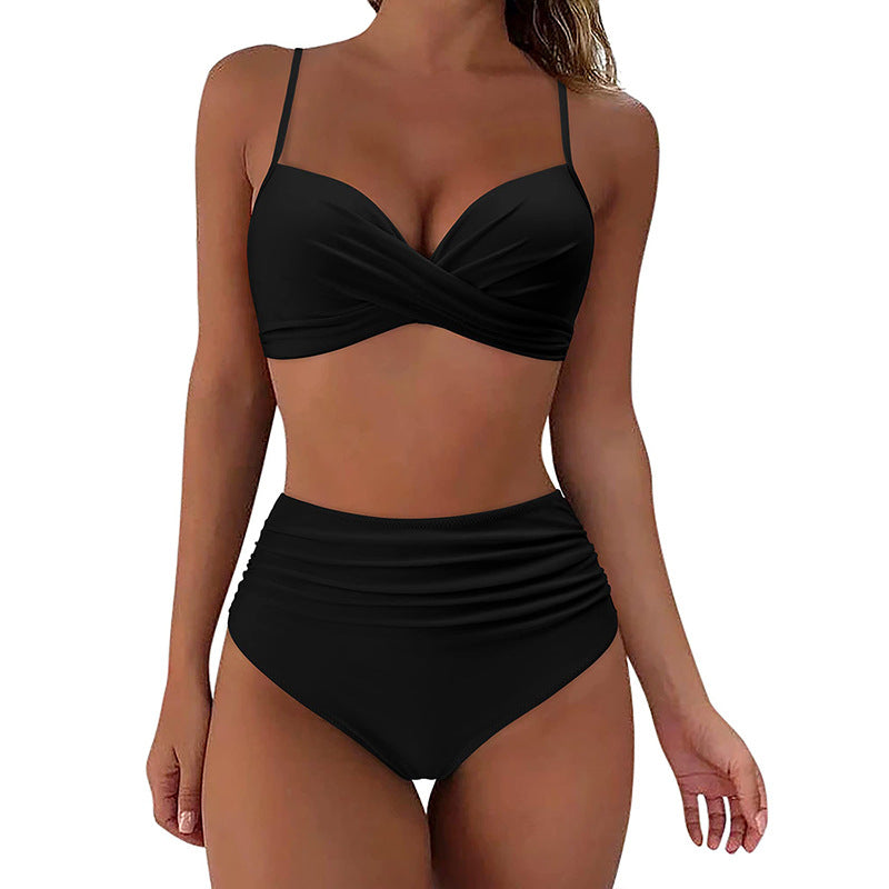 Ensemble de bikini taille haute pour femmes avec des volants raffinés Echo Archiv