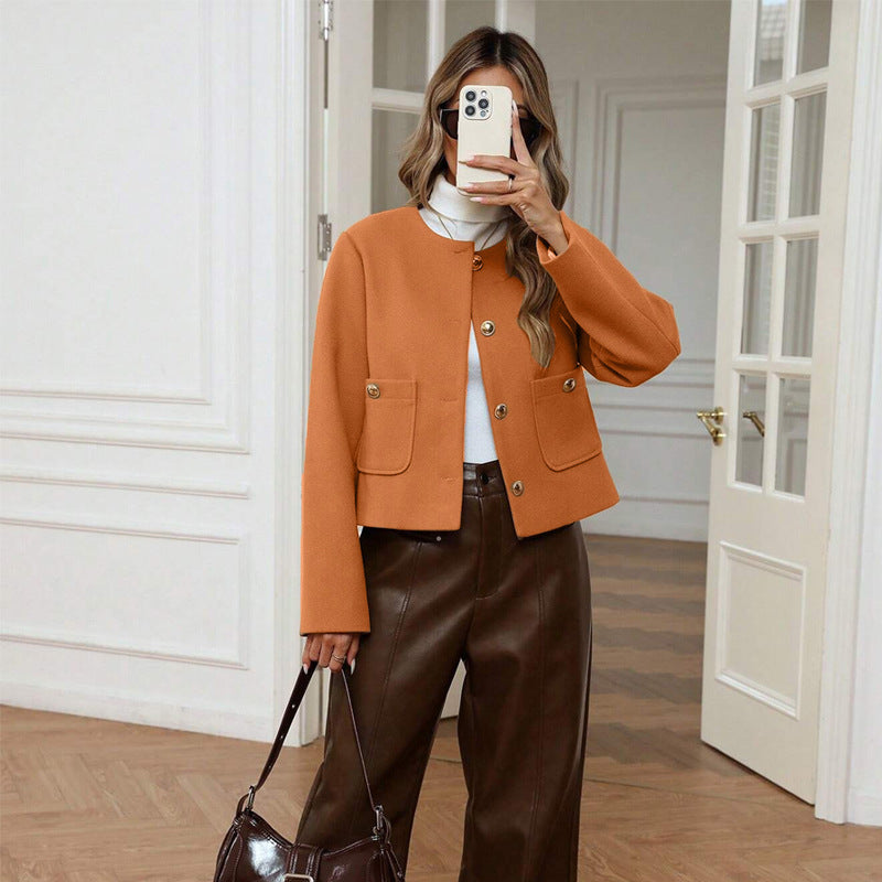 Veste Femme à la Mode avec Boutons Dorés
