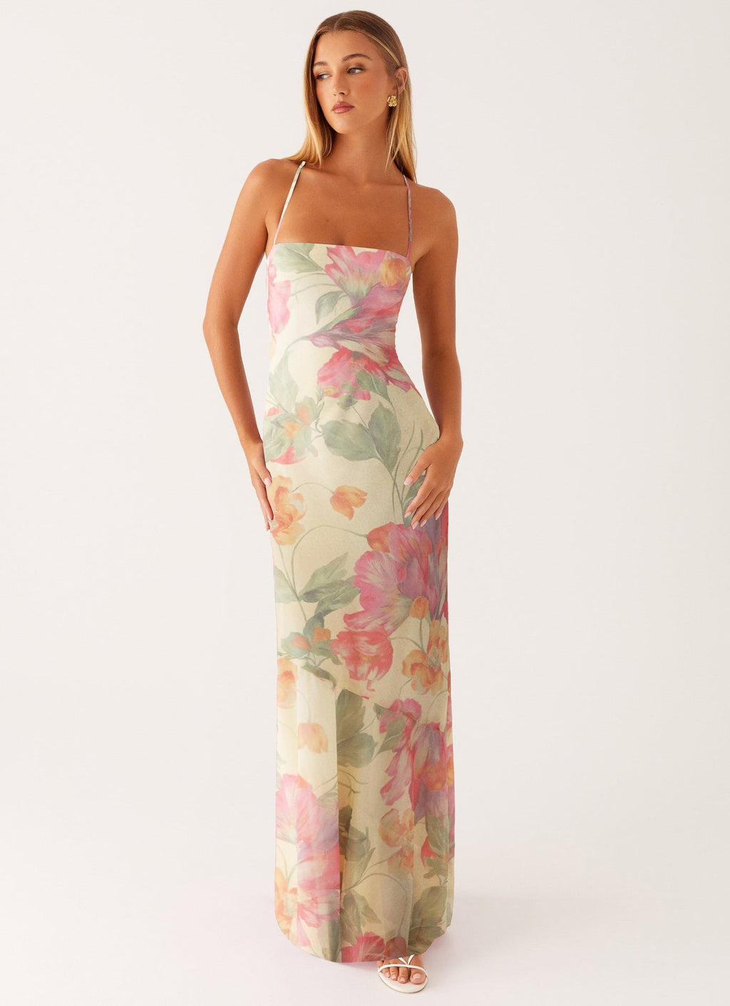Robe maxi femme avec motif floral Heidi-Mode