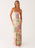 Robe maxi femme avec motif floral Heidi-Mode