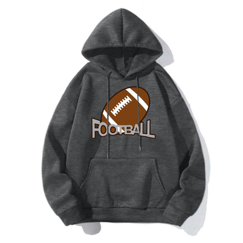 Pull à capuche sportif pour femmes avec motif football Echoarchiv