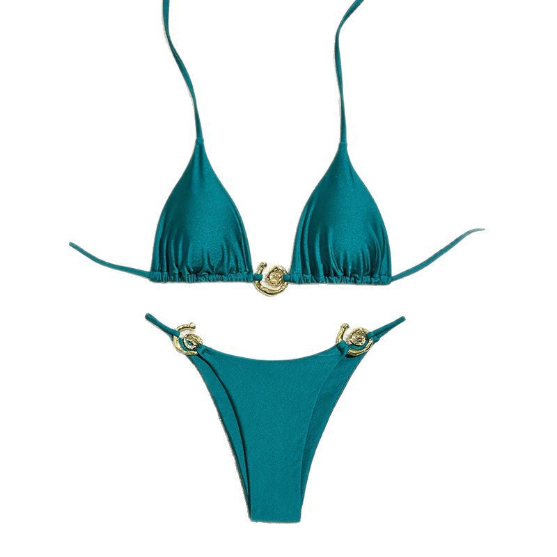 Bikini de plage pour femmes avec détails dorés R&B