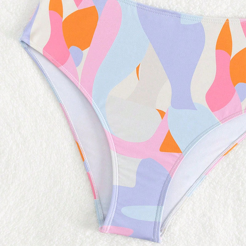 Bikini femme taille haute au design raffiné R&B