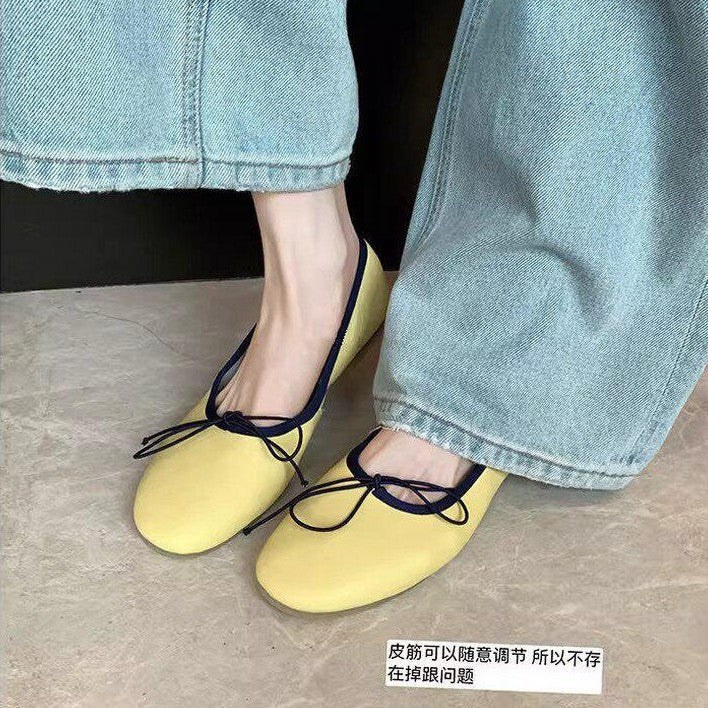 Ballerines pour femmes avec construction de sangle élastique et semelle intérieure confortable R&B