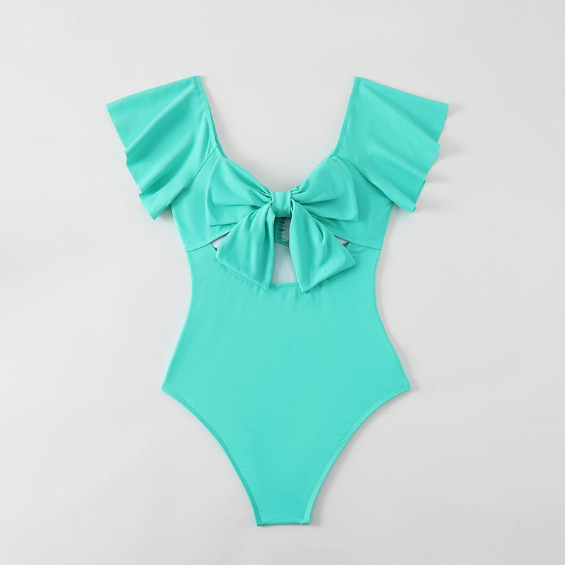 Maillot de bain une pièce élégant pour femmes avec volants R&B