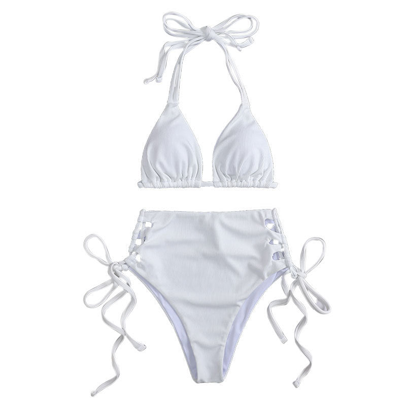 Bikini triangle pour femmes à taille haute avec bretelles réglables R&B