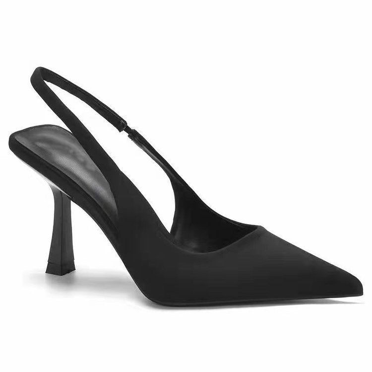 Escarpins à talon ouvert pour femmes avec un design pointu et un talon élégant - Heidi-Mode