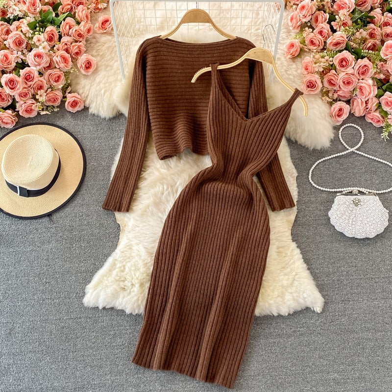 Ensemble Robe et Haut Tricoté Femme Mode Echo Archiv