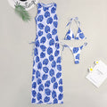 Robe de plage pour femmes avec ensemble bikini assorti R&B