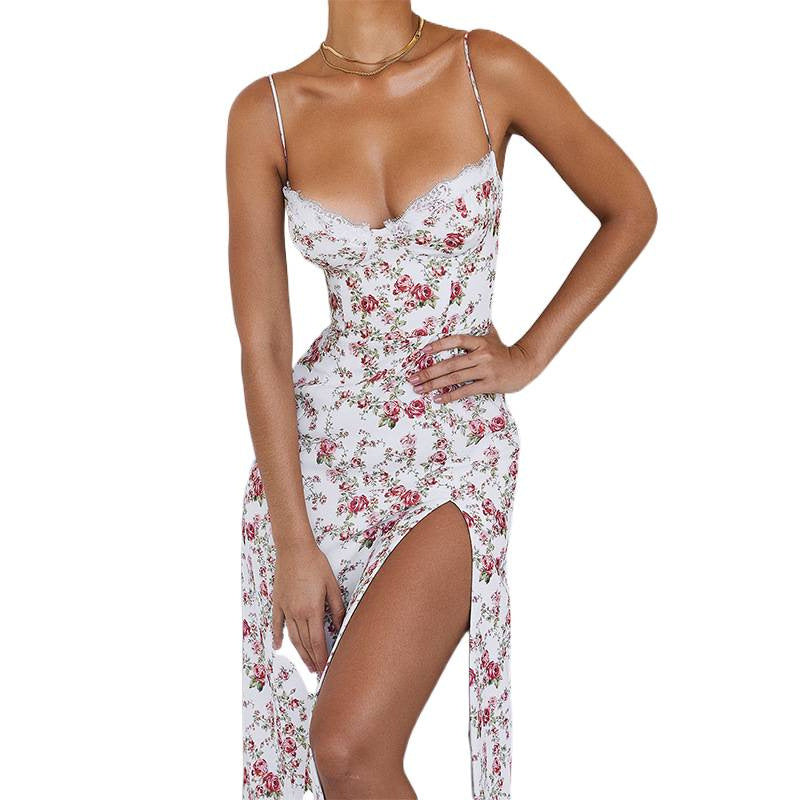 Robe Fleurie Femme avec Dentelle Heidi-Mode