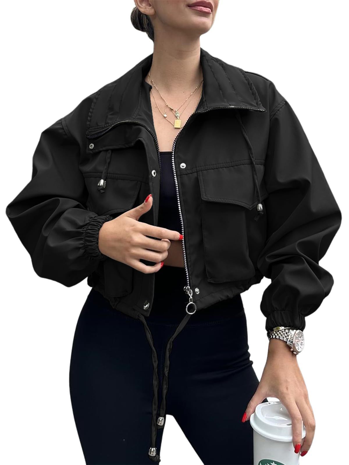 Veste courte féminine élégante et sportive