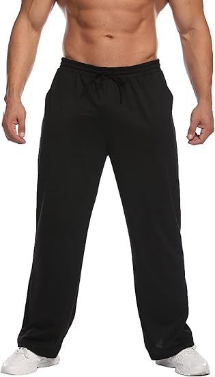 Pantalon de lounge pour homme à coupe décontractée en jersey doux avec cordon de serrage, taille élastique et jambe droite Echo Archiv