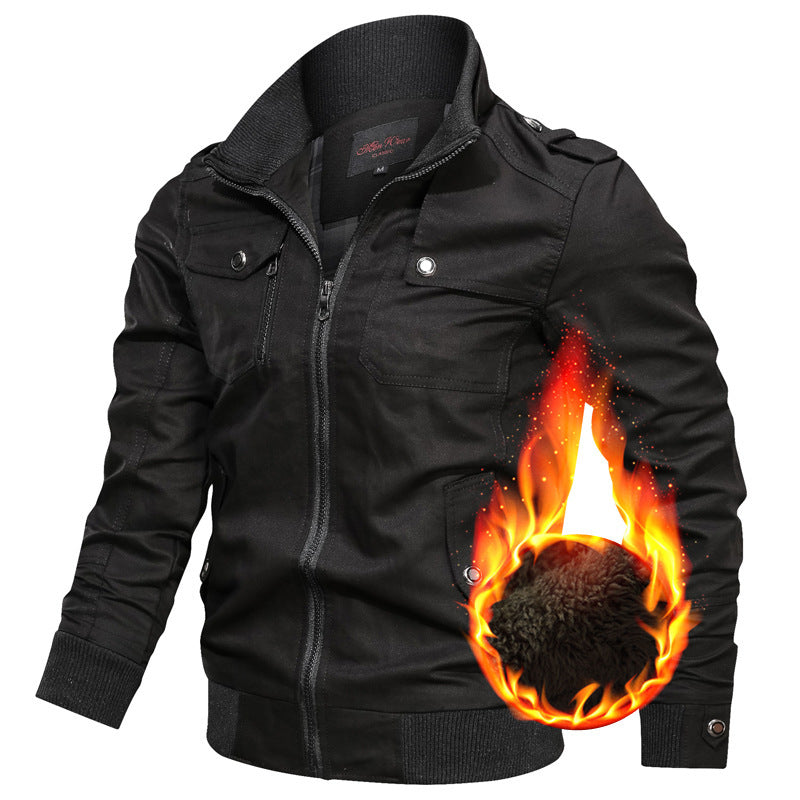 Veste pilote bomber multifonctionnelle pour hommes avec gilet intérieur en teddy amovible, épaulettes et fermeture éclair cachée Echo Archiv