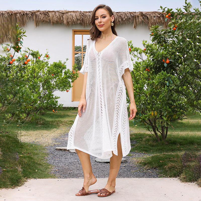 Robe de plage en crochet transparente et élégante pour femmes R&B