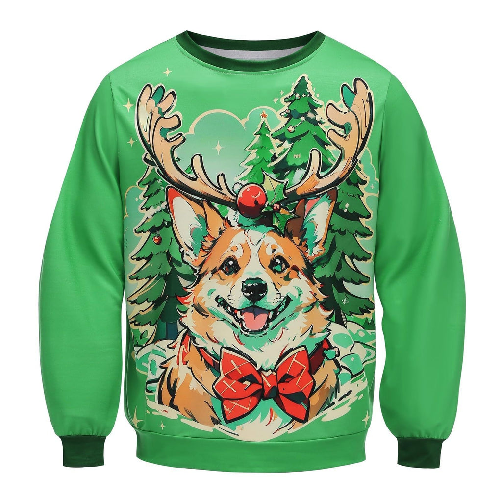 Sweat-shirt de Noël amusant pour femmes avec un motif unique de renne Echoarchiv