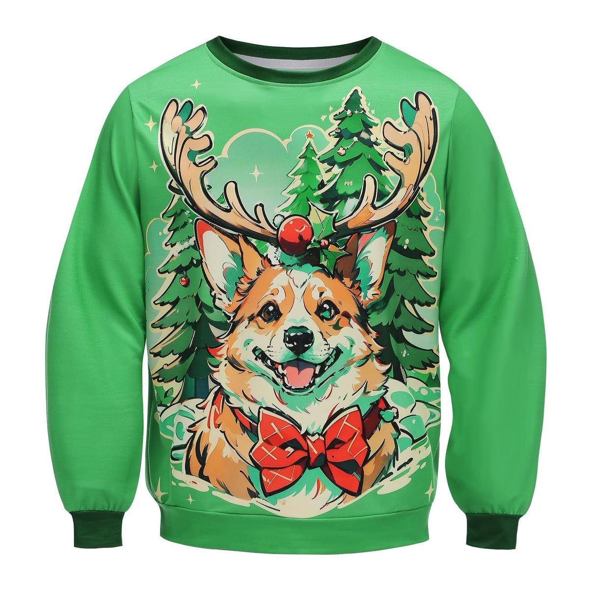Sweat-shirt de Noël amusant pour femmes avec un motif unique de renne Echoarchiv