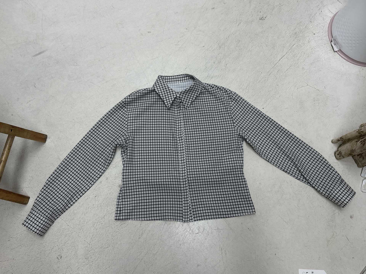 Chemisier à carreaux cintré pour femmes avec patte de boutonnage dissimulée et couture de taille formée Echo Archiv