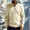 Sweat-shirt homme confortable à demi-zip avec col montant, intérieur légèrement gratté et ourlet côtelé Echo Archiv