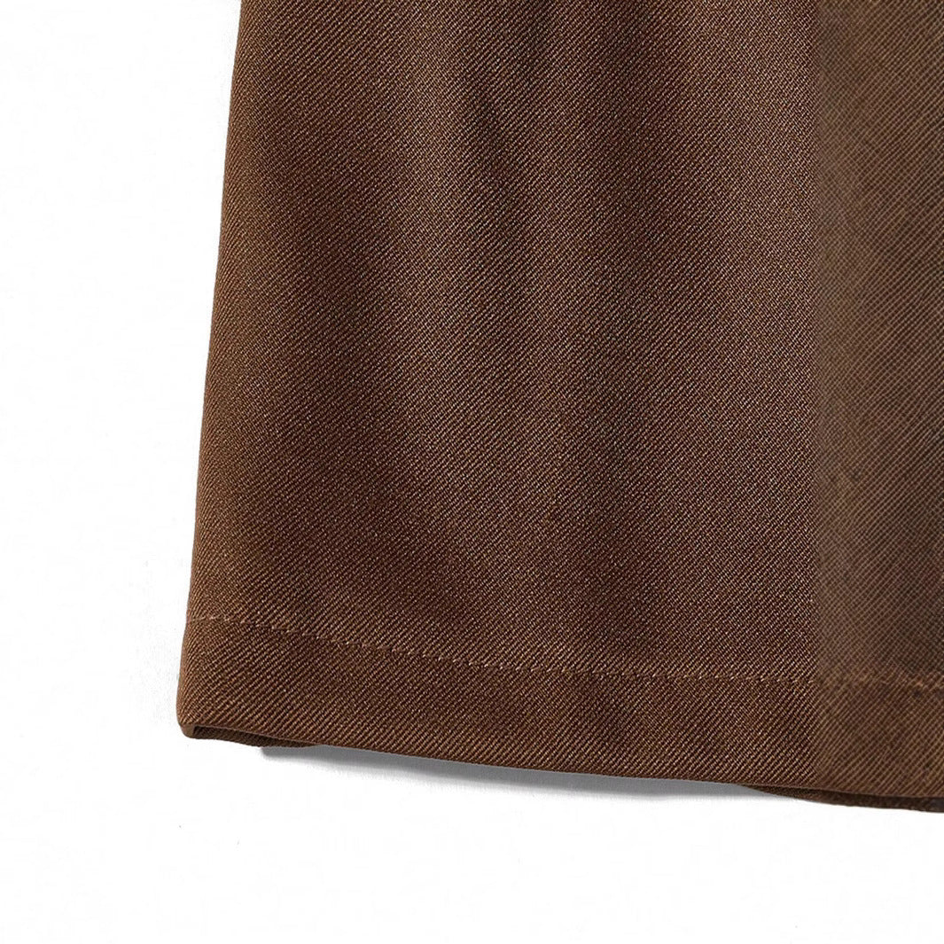 Shorts en crayon pour femmes avec ceinture et plis élégants R&B