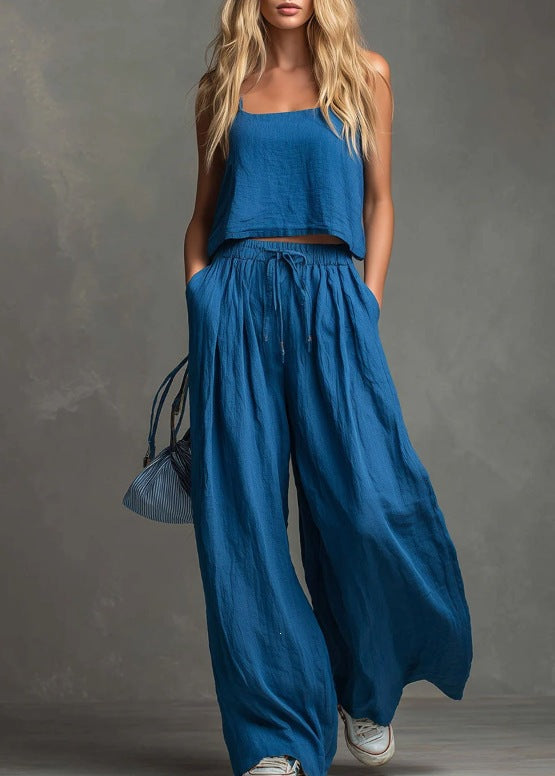 Ensemble de loisirs d'été pour femmes avec un haut ample et un pantalon décontracté R&B
