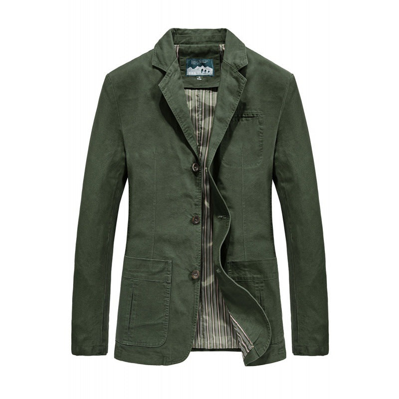 Veste en coton twill léger pour hommes avec poches plaquées et doublure rayée Echo Archiv