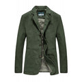 Veste en coton twill léger pour hommes avec poches plaquées et doublure rayée Echo Archiv