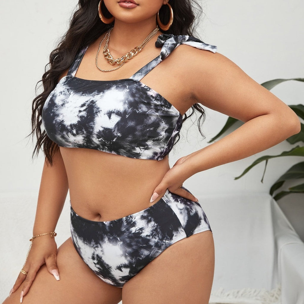 Ensemble de bikini taille haute pour femmes avec haut ludique et design de bretelles élégant Echo Archiv