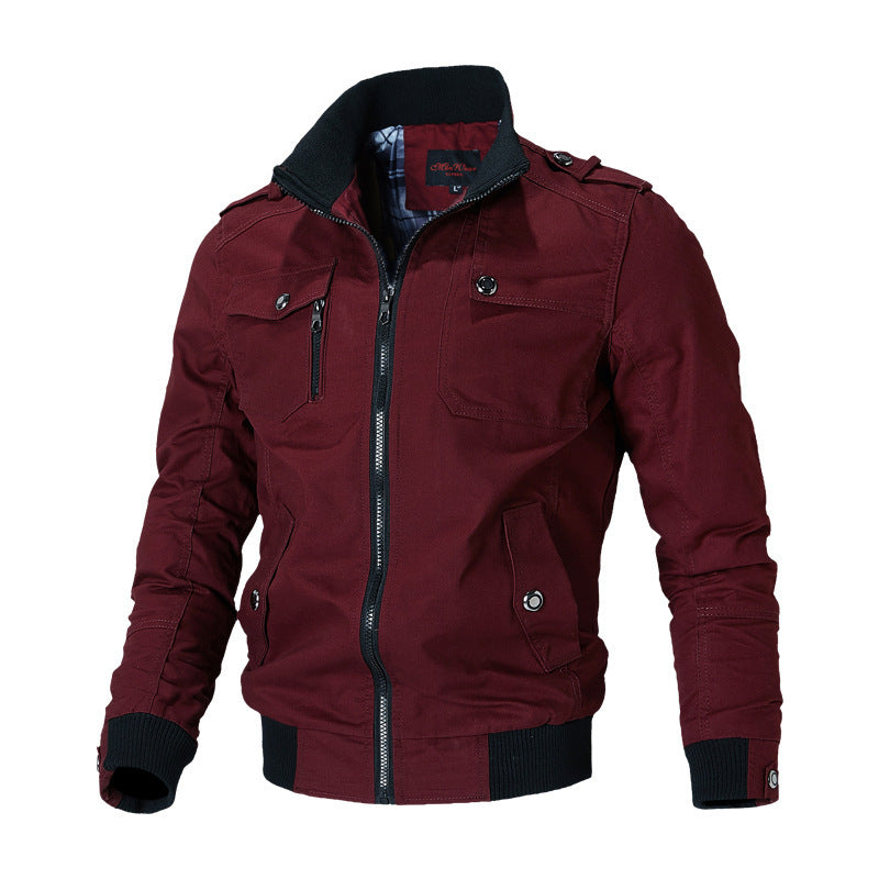 Veste bomber urbaine pour hommes avec col contrasté, poche poitrine zippée et doublure matelassée Echo Archiv