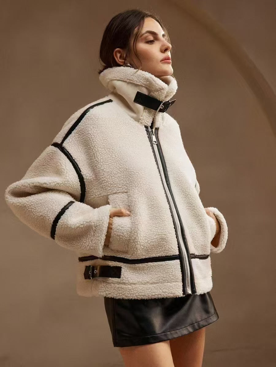 Veste en peluche teddy pour femmes