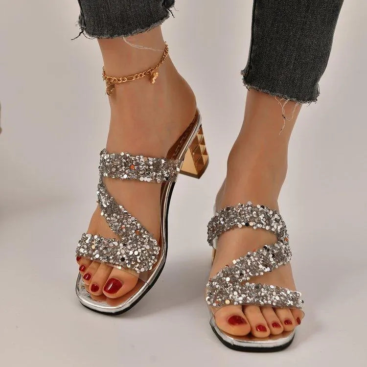 Chaussures À Talon Avec Paillettes Pour Femme | Idéales Pour Soirées Et Événements