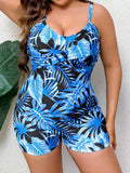 Maillot de bain une pièce sportif pour femmes avec design floral Drune