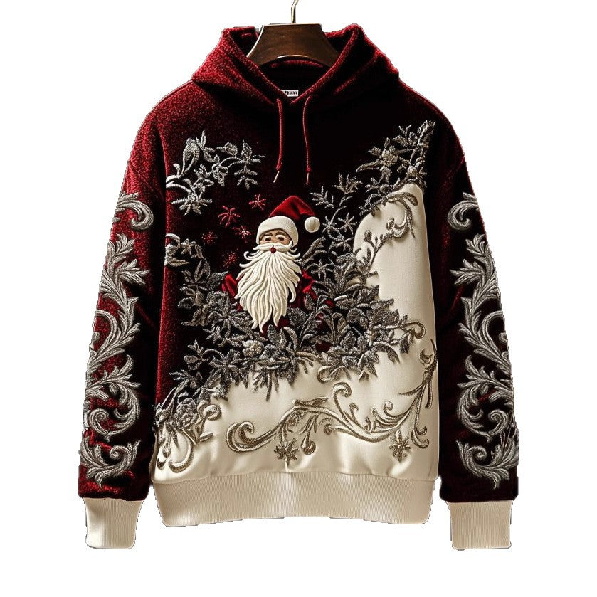 Pull à capuche créatif pour femmes avec motif squelette et Noël Echoarchiv