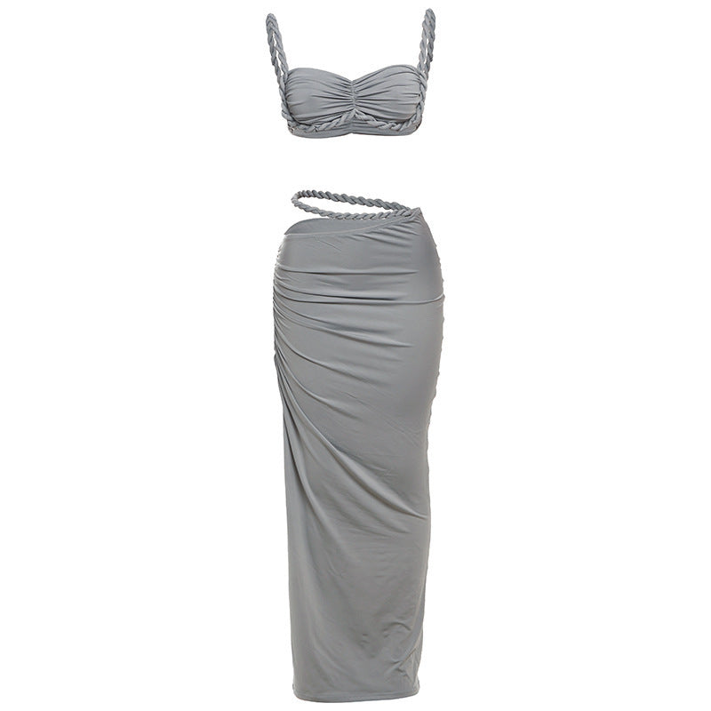 Ensemble de bikini pour femmes avec jupe portefeuille élégante R&B