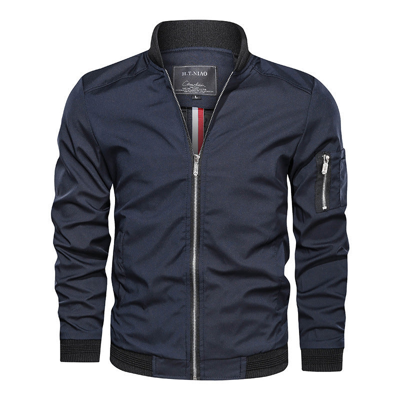 Veste bomber légère pour hommes avec fermeture éclair et poche sur le bras Echo Archiv