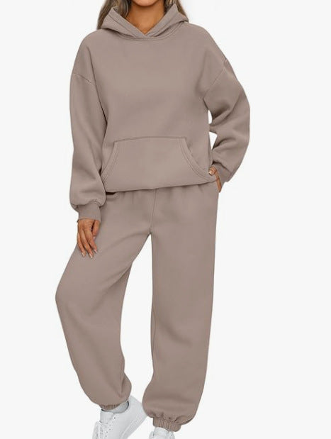 Ensemble confortable de sweat à capuche oversize et de jogging pour femmes en mélange de coton doux Echo Archiv