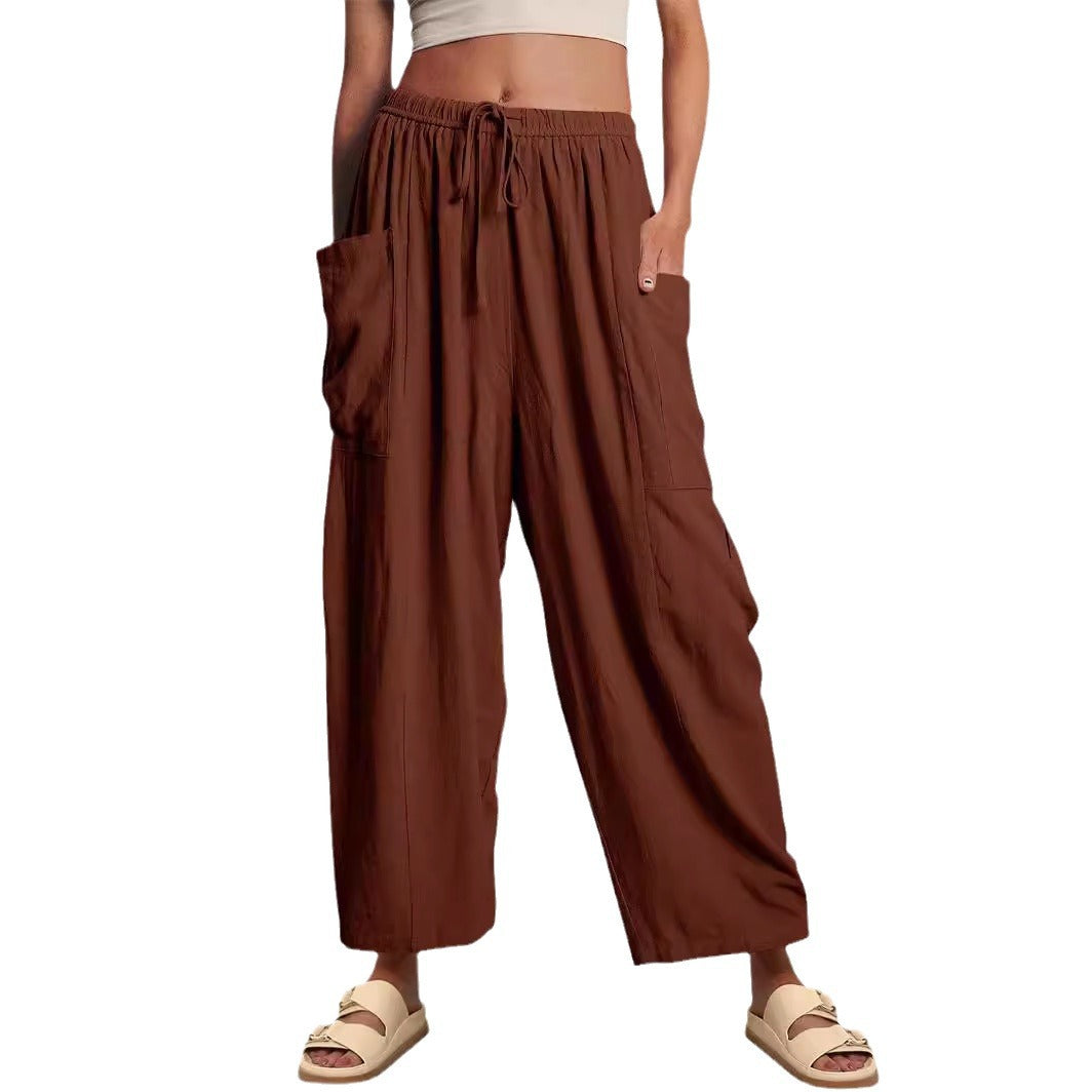 Pantalon en Lin Tendance pour Femmes