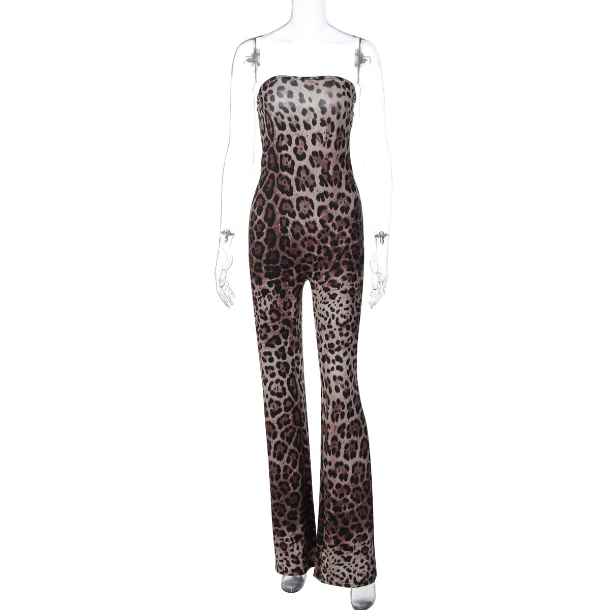 Combinaison All-in-One Femme à la Mode avec Motif Léopard et Coupe Raffinée Heidi-Mode