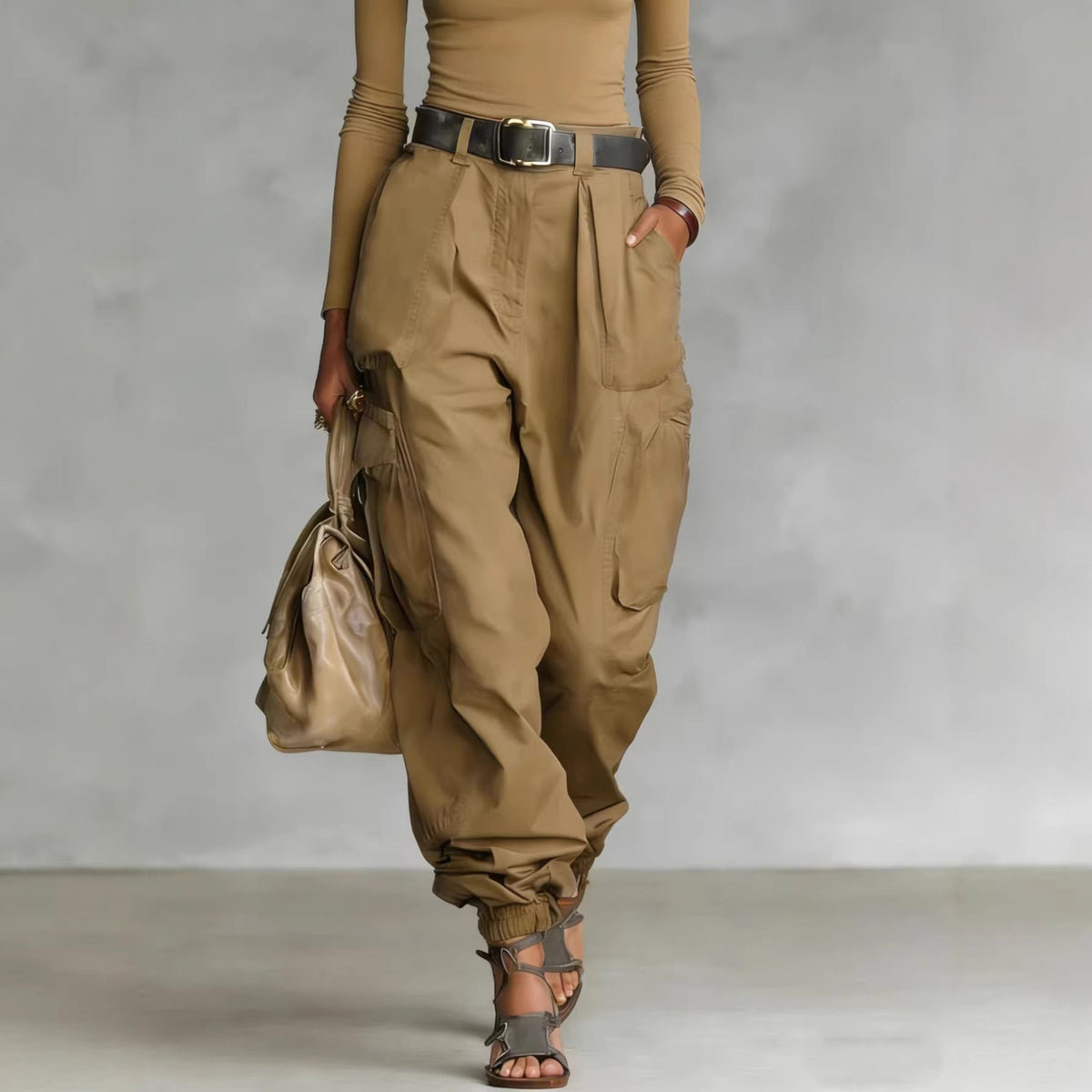 Pantalons Cargo Élégants pour Femmes avec Taille Ajustable