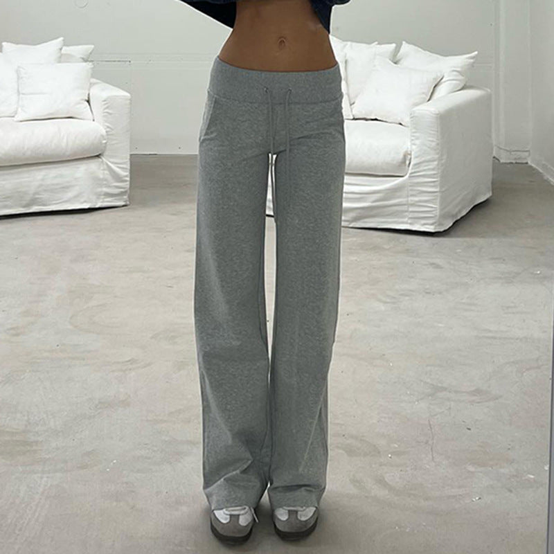 Pantalons de survêtement larges pour femmes avec ceinture de confort haute, cordon de serrage et poches plaquées Echo Archiv